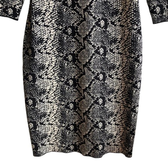 Nanette Lepore Sweater Dress Medium Snake Animal Print Neutral - Picture 10 of 14